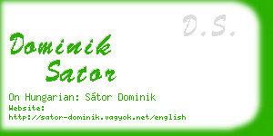 dominik sator business card